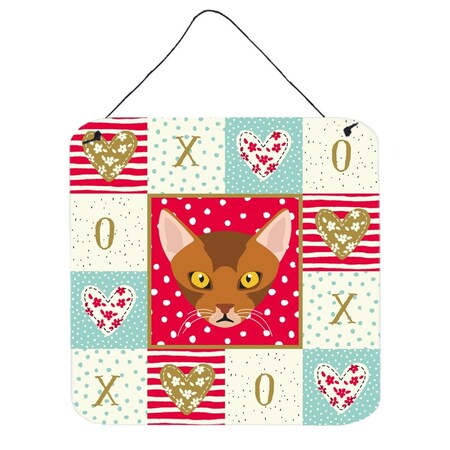 Carolines Treasures 6 x 6 in. Abyssinian Cat Love Wall or Door Hanging Prints CK5077DS66